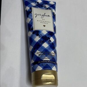Bath & Body Works Gingham Blue and White Body Cream NEW